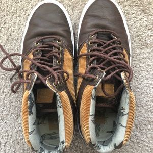 Yellow and Brown Vans